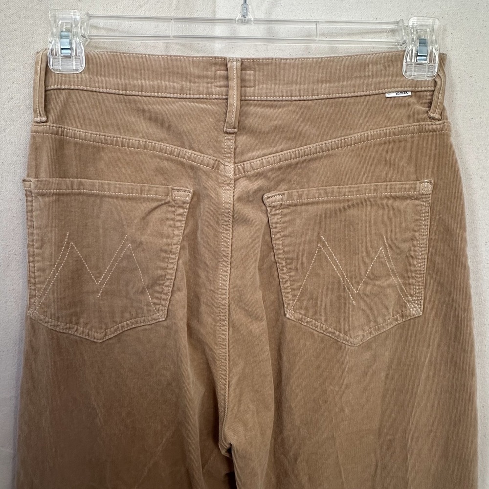 MOTHER Cafe Spice Corduroy Wide Leg Pants Womens Size 27 HW Tunnel Vision Sneak - Picture 5 of 13